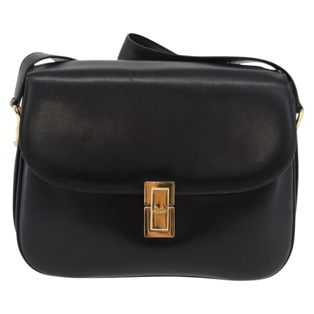 Celine Leather Shoulder Bag Black
